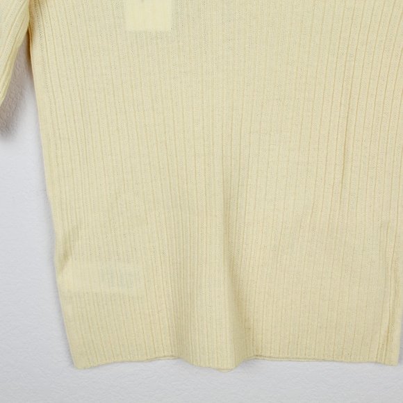 NWT Vince Rib Scoop Neck Cashmere Henley Top - Picture 7 of 9